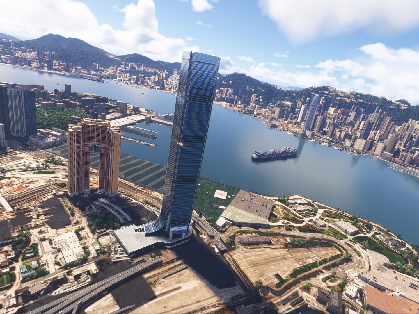 Aligning on visual approach for Kai Tak